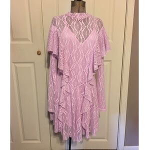 Free People Wisteria Crochet Light Purple Dress
